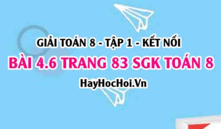 Giải bài 4.6 trang 83 Toán 8 Tập 1 SGK Kết nối tri thức